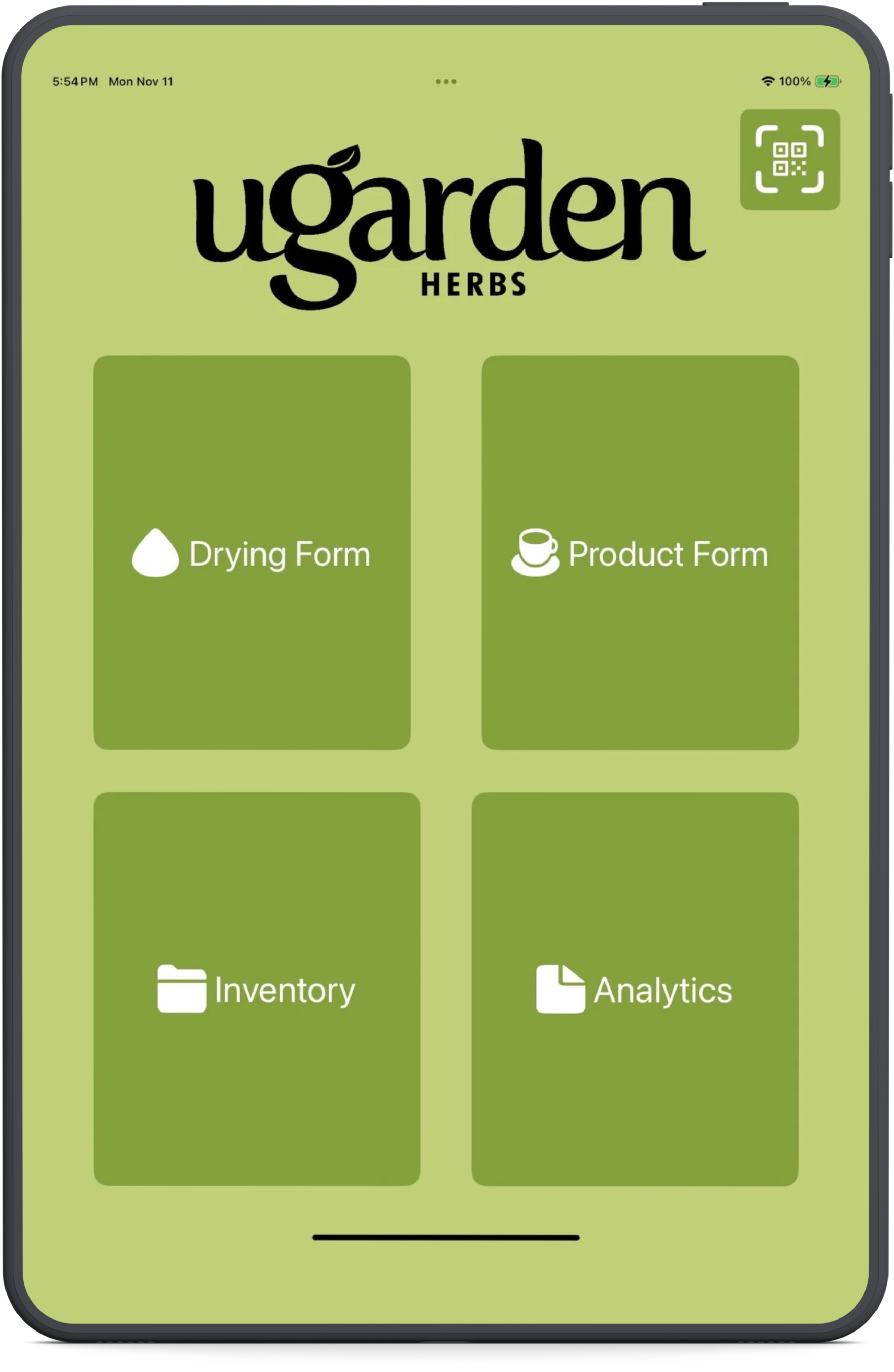 mockup of ipad app homescreen