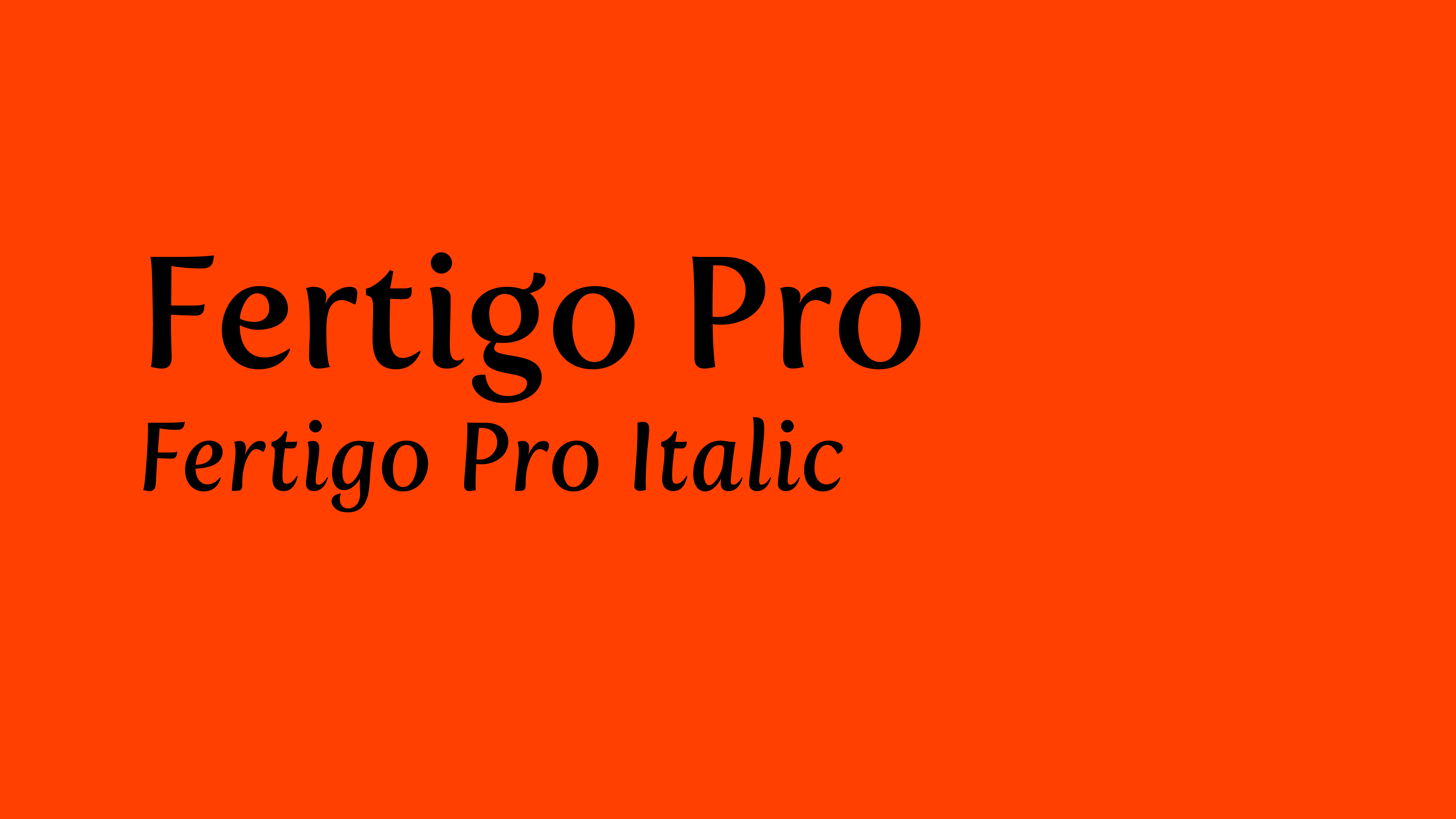Fertigo Pro Font