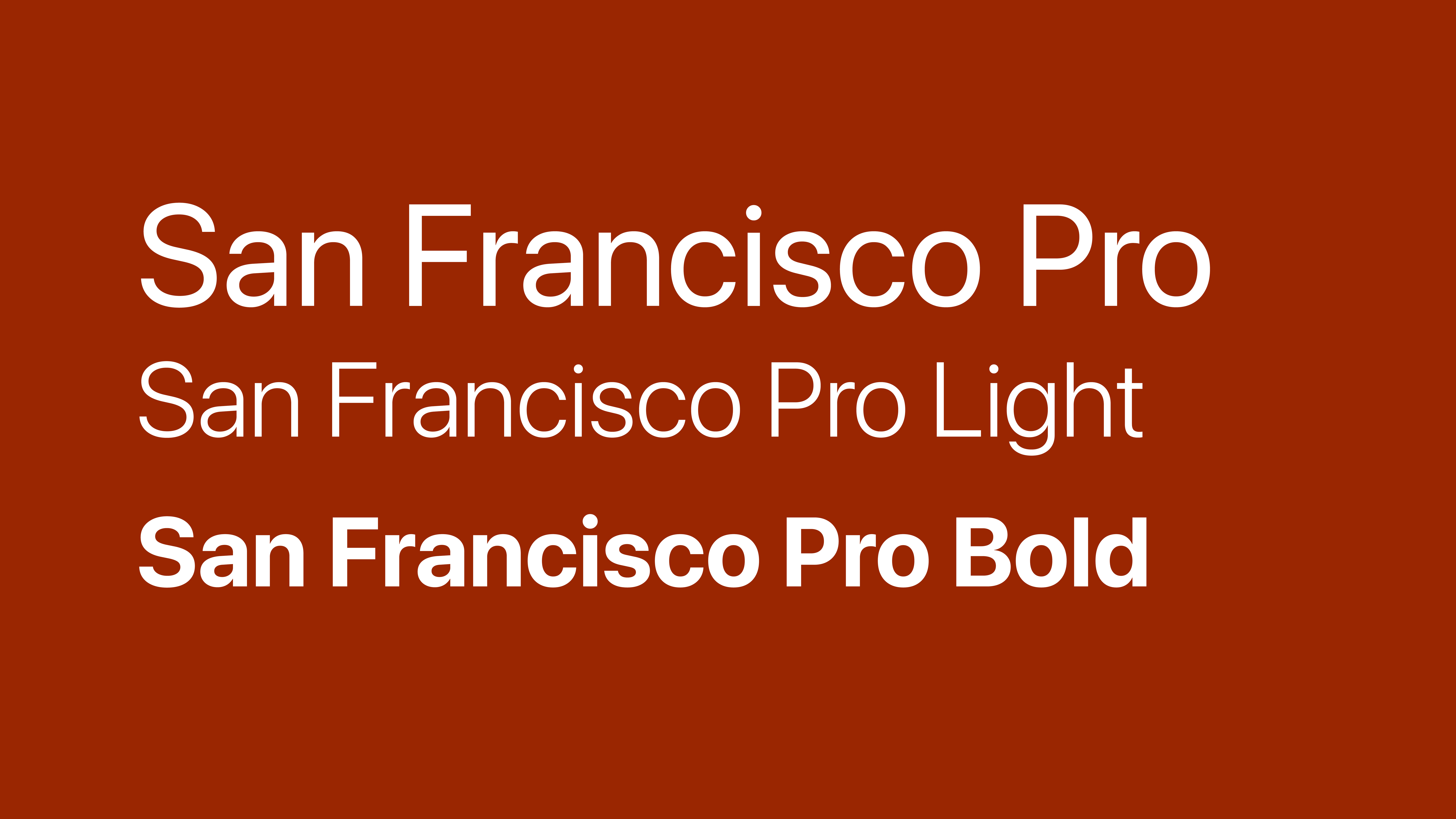 San Francisco Pro Font